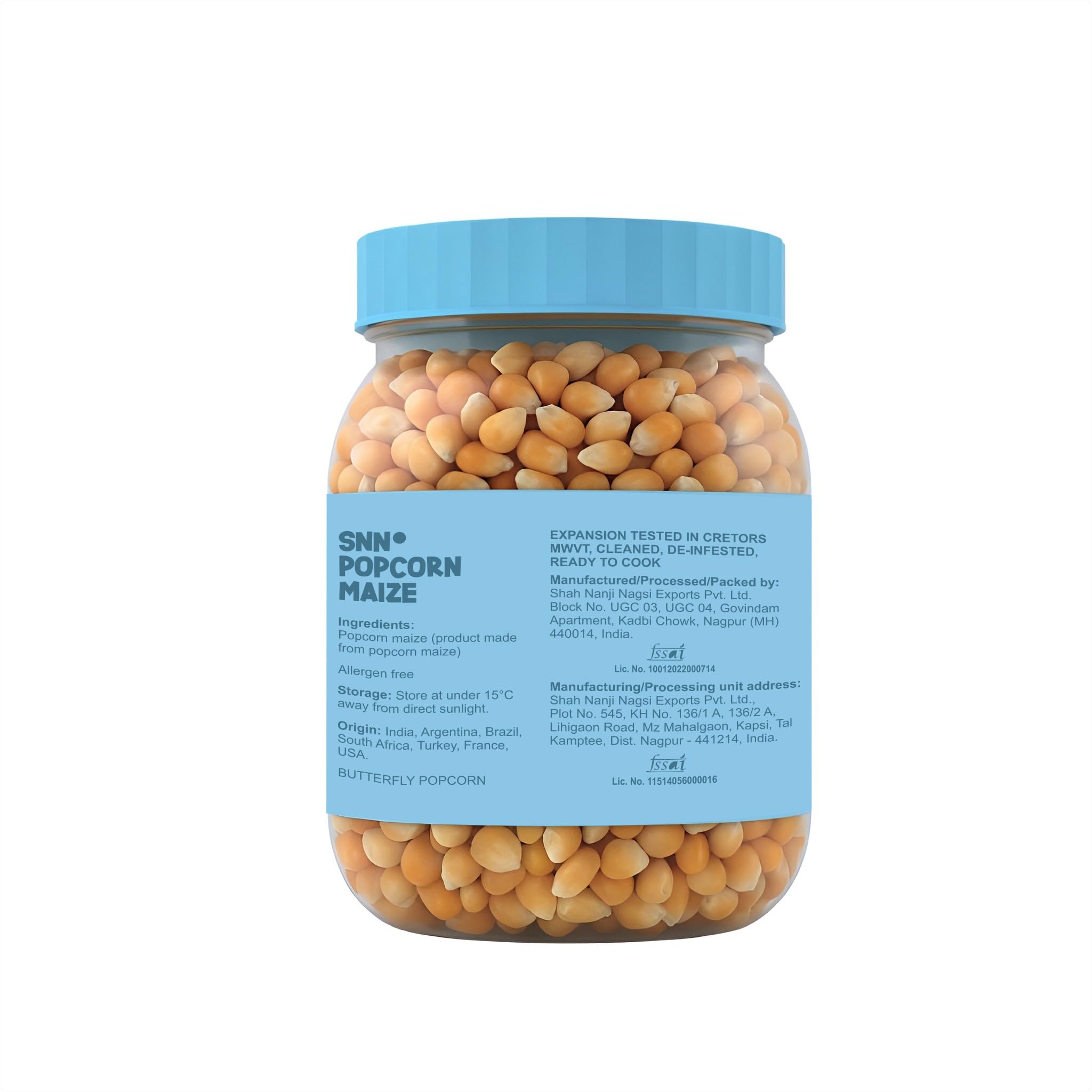 SNN Popcorn Maize 500 Gram Jar| Imported Raw Maize | Kernels 500 gram Jar | Ready to Cook | High Expansion | Homemade Healthy Snack | Butterfly Popcorn Kernels - Image 2 thumbnail
