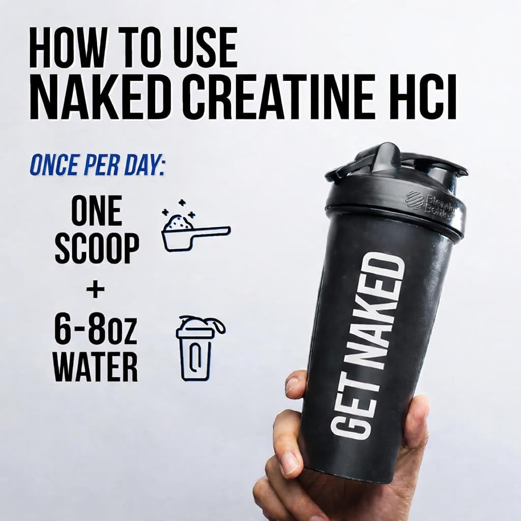 NAKED Lean Creatine HCl Powder, 100 Servings - Con-Cret Creatine Hydrochloride with Organic Prickly Pear Extract, Electrolytes - Muscle Growth, Strength & Cognitive Support - Unflavored - Image 9