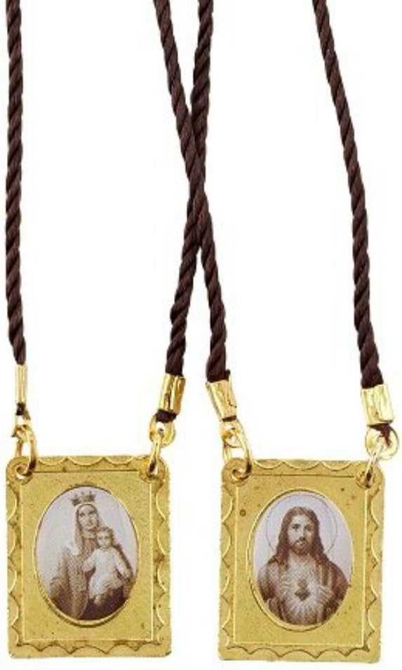 Autom Co Gold Metal Scapular with Cord