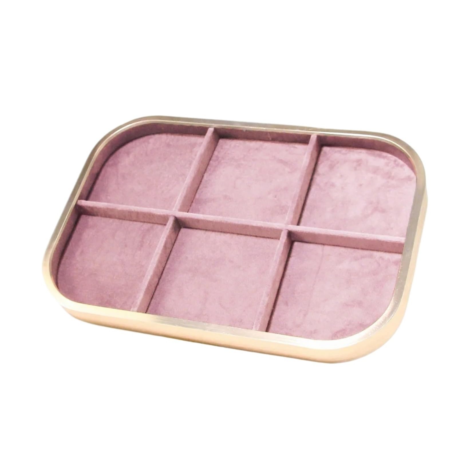 MKYYIOED Jewelry Trays Metal Jewelry Display Tray Necklace Ring Velvet Jewellery Storage