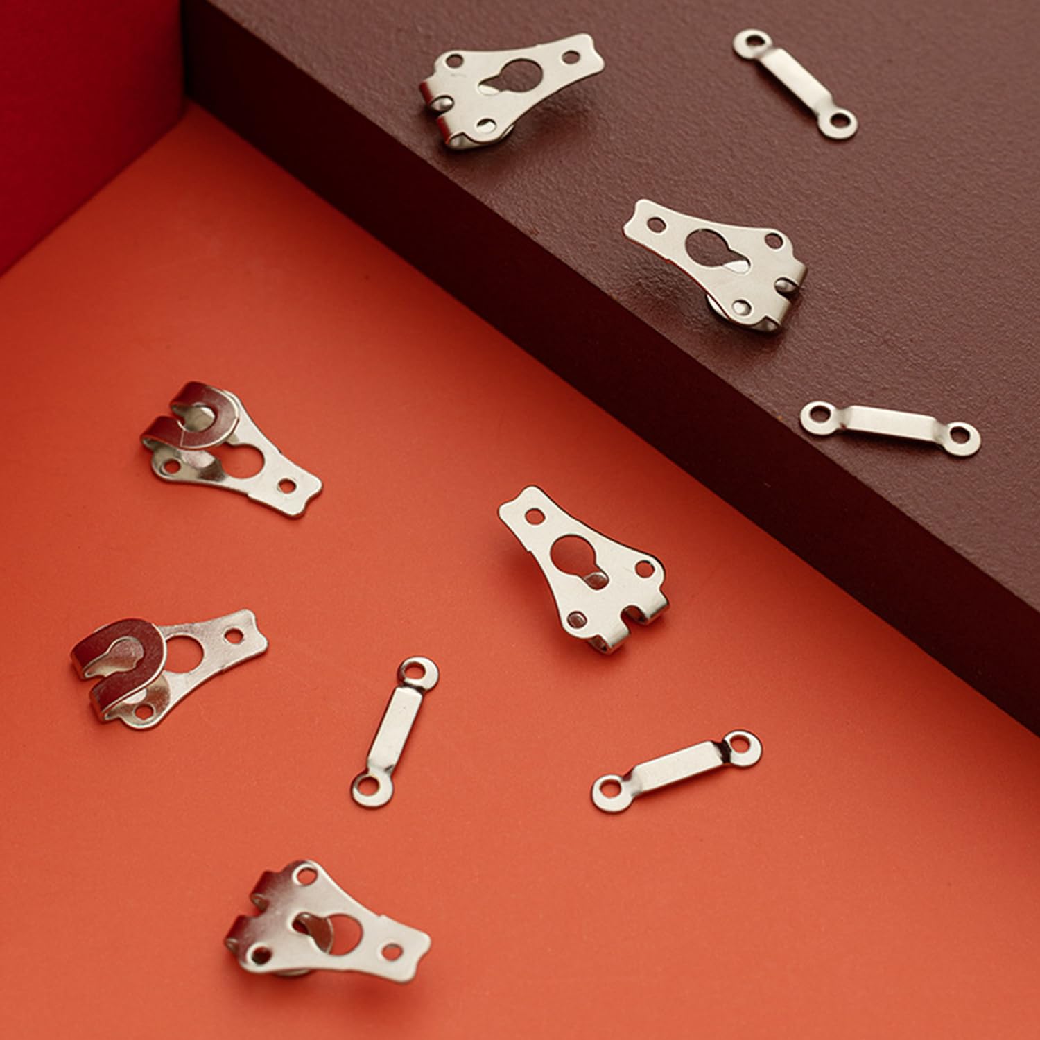 oneOone 50 set di chiusure con gancio e barra senza cucitura per chiusura di abbigliamento chiusura senza cucitura per pantaloni e gonne