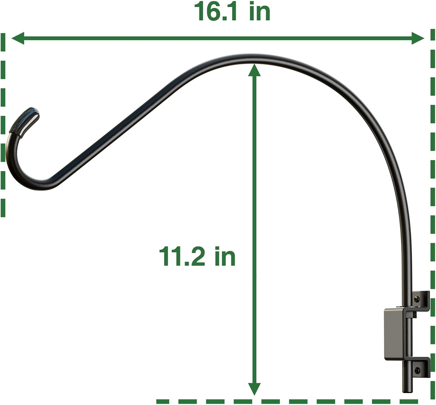 16 Inch Swivel Plant Hanger: Plant Hangers Outdoor, Heavy Duty Hook for Bird Feeder, Plant, Flower Basket, Lantern, Wind Chime & More - Versatile Hanging Brackets Outdoor/Indoor Use Up to 22LB