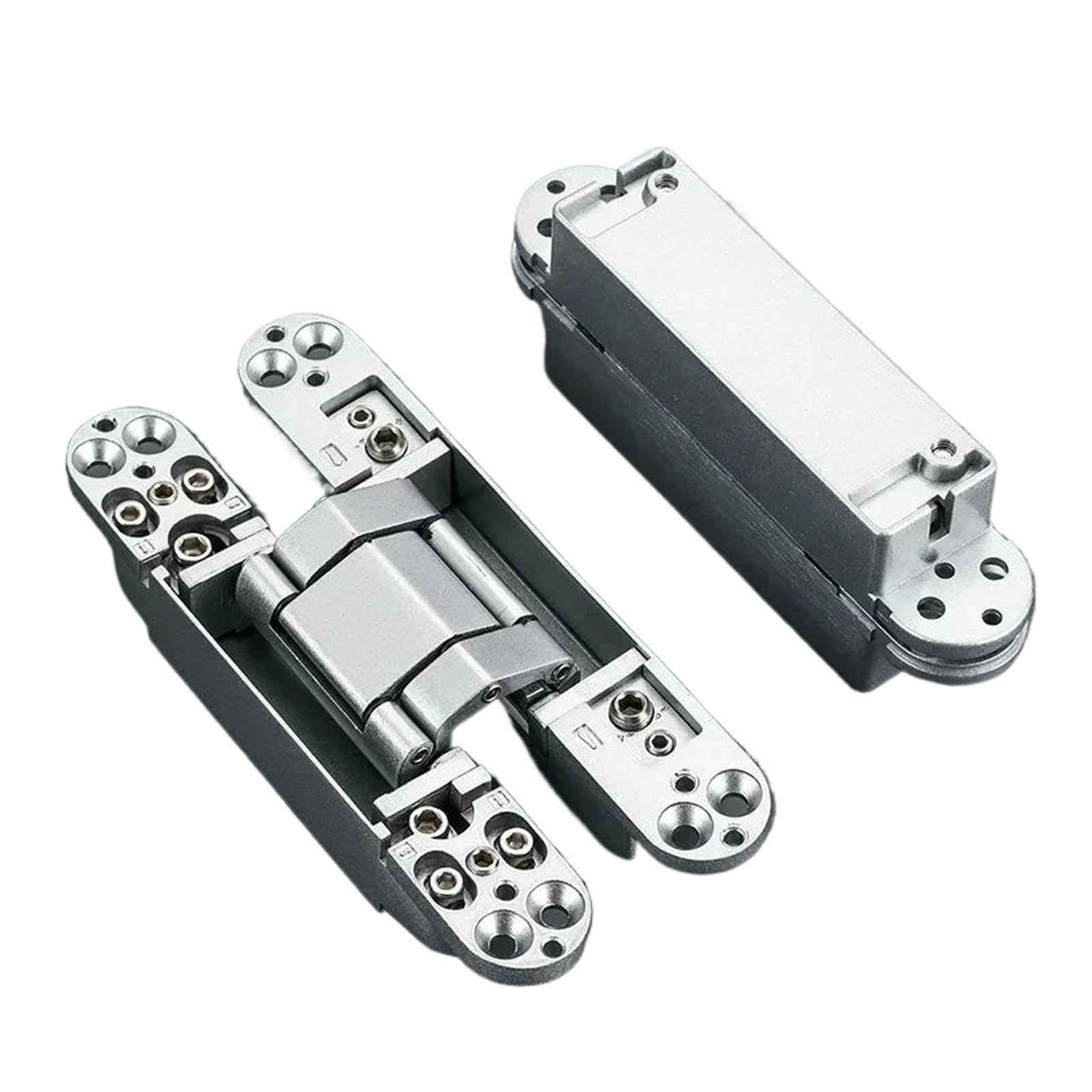 Verdecktes 180° Adj-Scharnier, 2er-Pack | Unterstützt 40/80 kg, robuster Stahl, for Innentüren aus Holz
