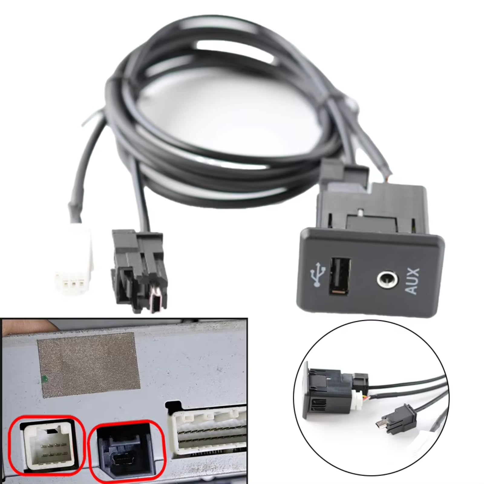 Compatibile Con Nissan Per Rogue Sport 2017-2019 Per NV 2014-2019 Per Kicks 2018 2019 Auto AUX Audio Interfaccia 8Pin Cavo USB 795405004 USB Autoveicoli