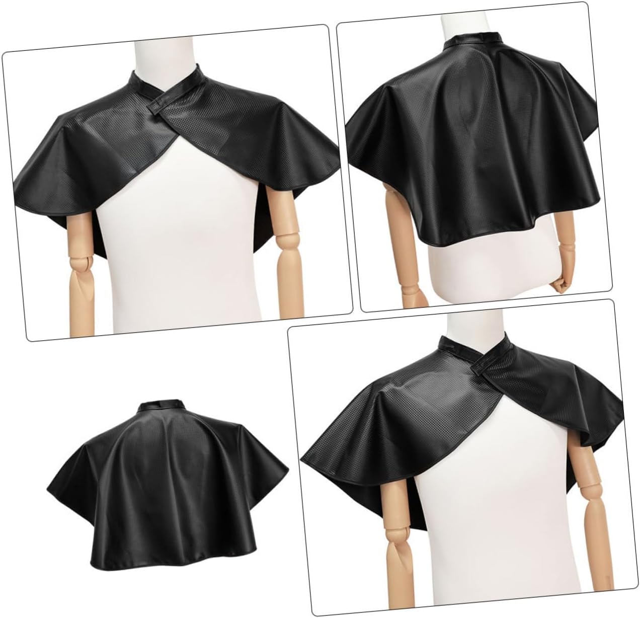 Waterproof Hair Coloring Cape 2pcs Black Salon Barber Apron Haircut Smock for Styling and Dyeing