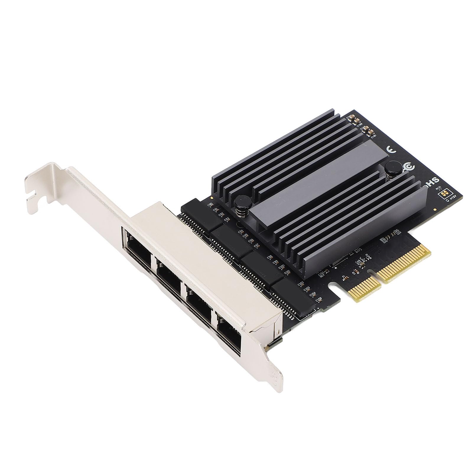 SIXRUN Carte Ethernet Gigabit 4 Ports 2.5G, PCIe X1 I226-V