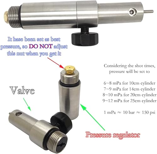Miniatura 3 de Kit de conversión de alta presión ajustable/regulado de 0.42 oz de CO2 / bomba a PCP HPA para Crosman 2240 1377 1322 2250 2260 y barril más largo