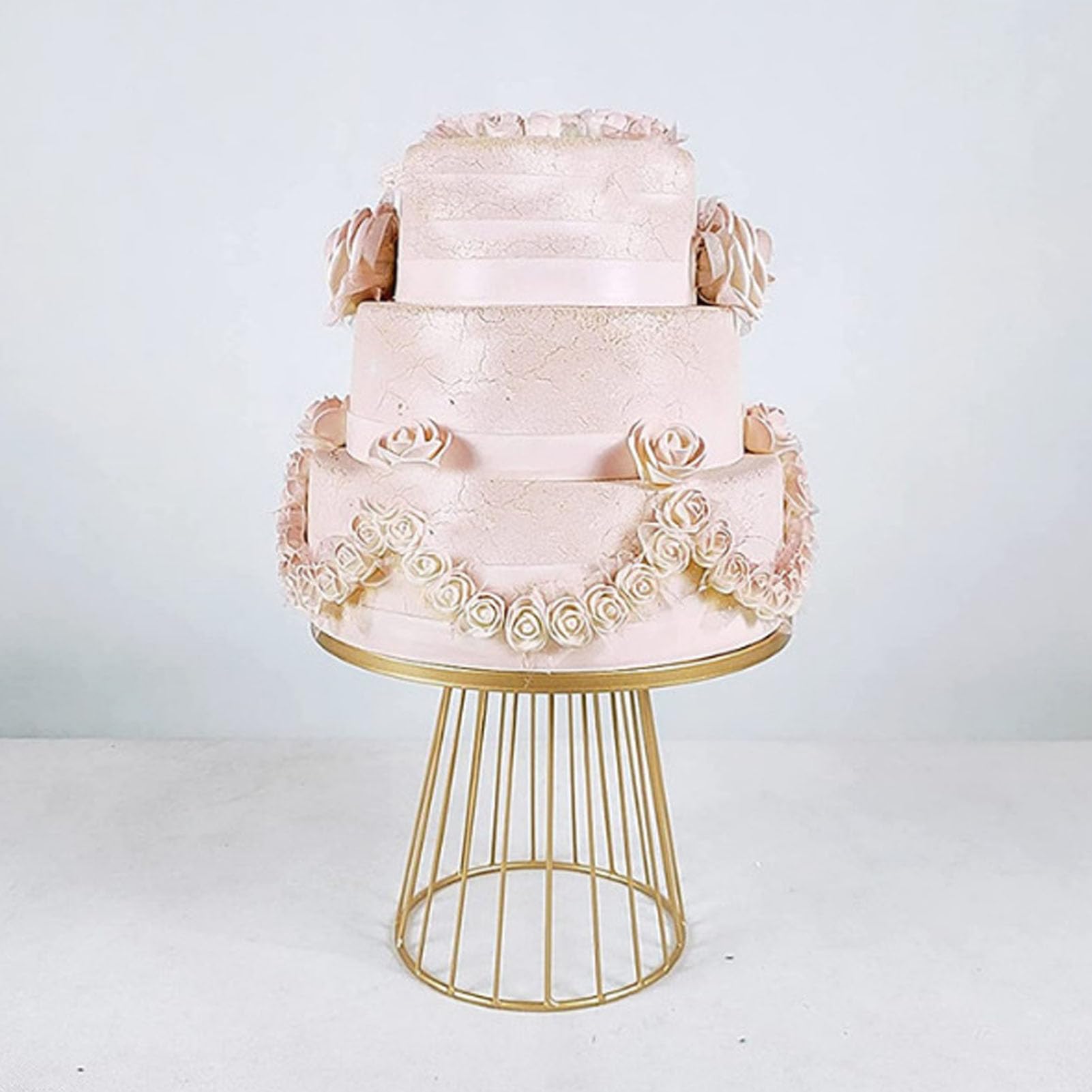 Fdit Alzata per Torte in Metallo, Supporto Torta Rotondo Multifunzione per Matrimoni Compleanni Feste, Porta Dolci Elegante per Buffet e Pasticceria