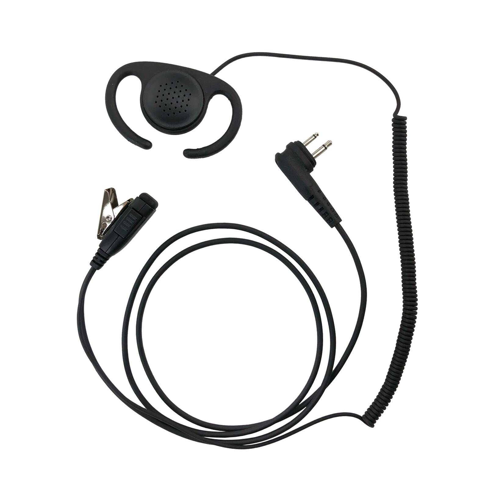 PROMAXPOWER Split D-Ring Long PTT Earpiece for Motorola Radio RDM2070D RMU2080 CLS1110 CP200