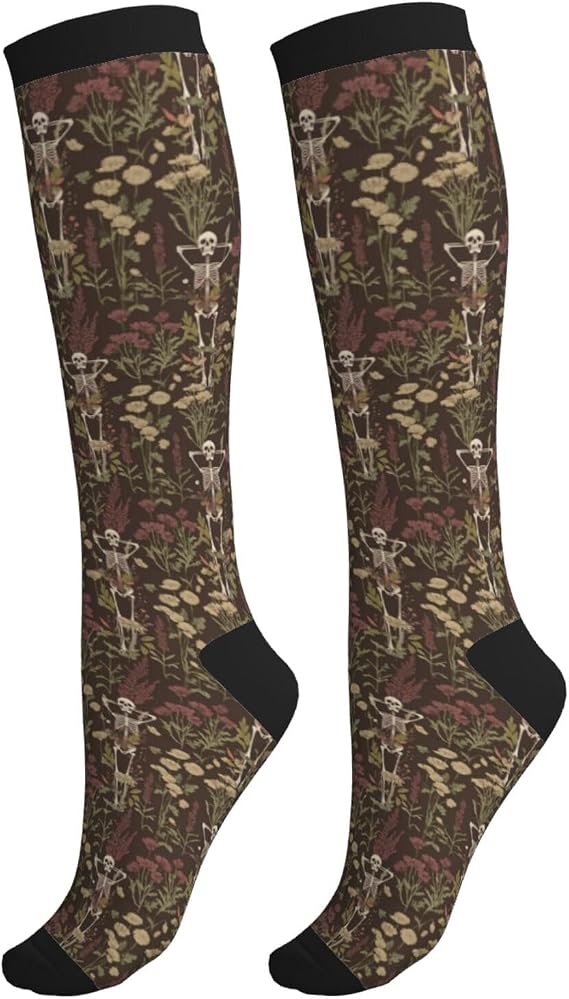 Compression Socks Knee High Circulation Support Socks For Women Men Running Work Hiking Cycling Travel