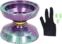 Vista 2 de Yoyo - Bola de aleación de aluminio, juguete profesional de bola Yoyo con guante de cuerda para niños y adultos, regalo de cumpleaños (verde) Yoyo