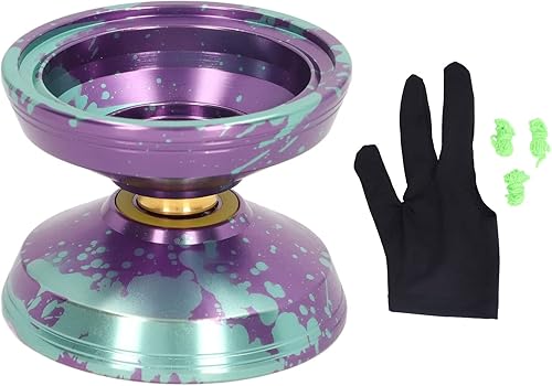 Miniatura 2 de Yoyo - Bola de aleación de aluminio, juguete profesional de bola Yoyo con guante de cuerda para niños y adultos, regalo de cumpleaños (verde) Yoyo