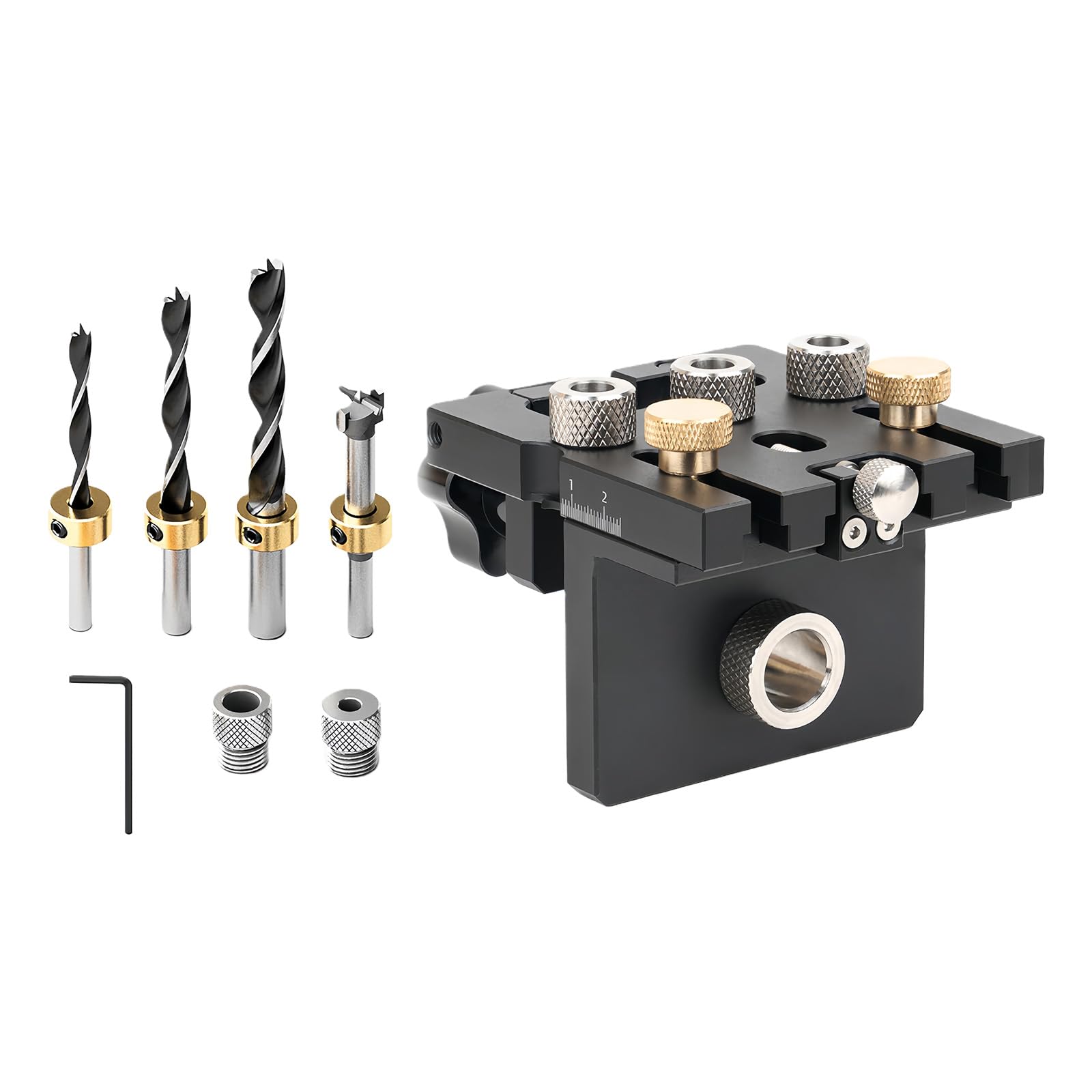 Msioytog Precisions Jigs Dowel Jigs 3 In 1 Dowelling Wood Hole Drilling Guide Locator Positioning Tool For Carpentry Dowel Woodworking