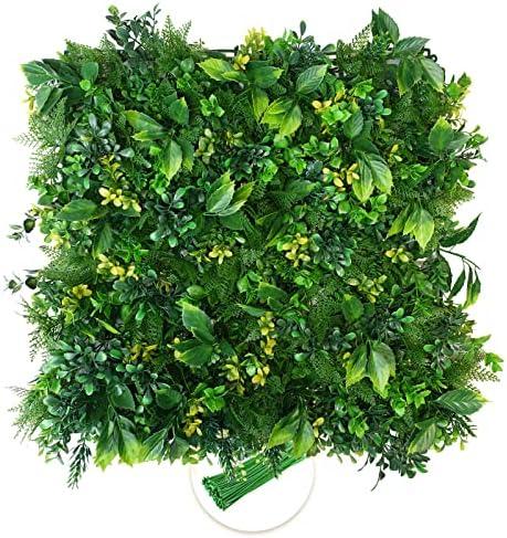 Cnzodiac 12PCS 20"x20" Grass Wall Panels, Artificial Grass Boxwood Privacy Hedge Screens, Faux Shrubs Greenery Wall Backdrop, Topiary Decor for Indoor Outdoor Garden Privacy