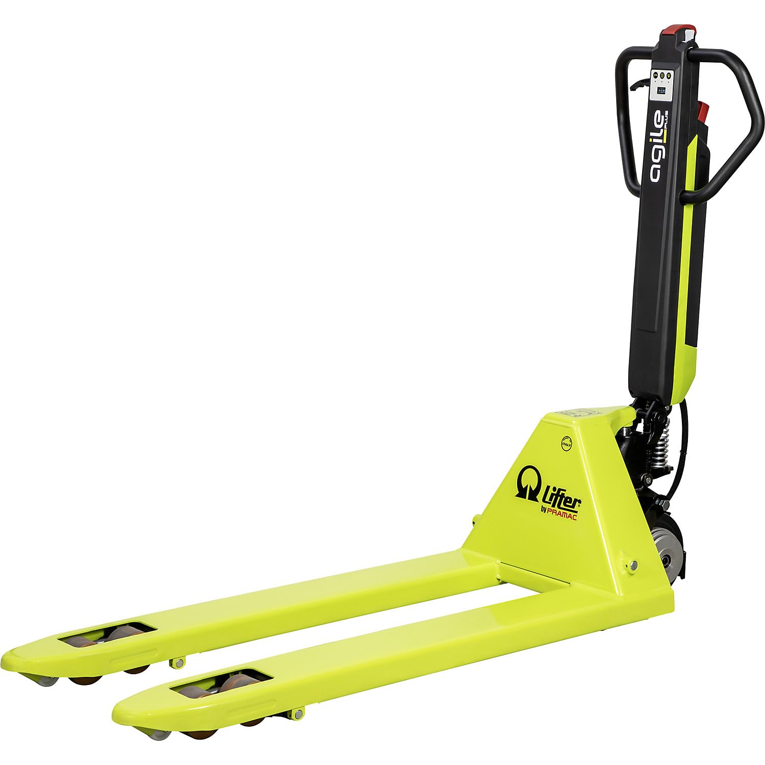 Pramac | Semi-Elektro-Paletthubwagen Agile Plus | Tragfähigkeit 1200 kg, QuickLift, Gabel-LxB 1150 x 525 mm