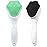 Beomeen Silicone Face Scrubber Exfoliating Brush, 2 Pack Manual Handheld Facial Cleansing Brush Blackhead Scrubber, Soft Bristles Waterproof for Face Skincare (Green,Black White)