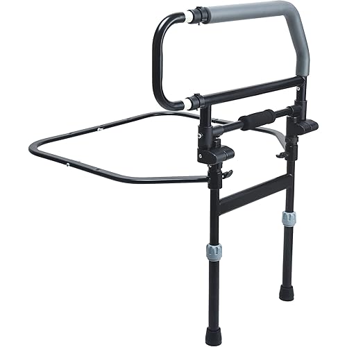 Sangohe Heavy Duty Bed Rail for Senior & Elderly And People Falling Out of Bed - Foldable Bed Assist Handle - 504E