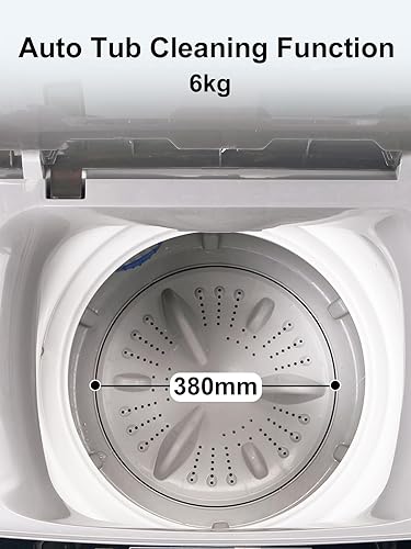 Miniatura 5 de Full-Automatic Washing Machine 17.7 lbs Small Compact Portable 10 Wash Program & 8 Water Level Compact Washer with LED Display Ideal for Apartments,