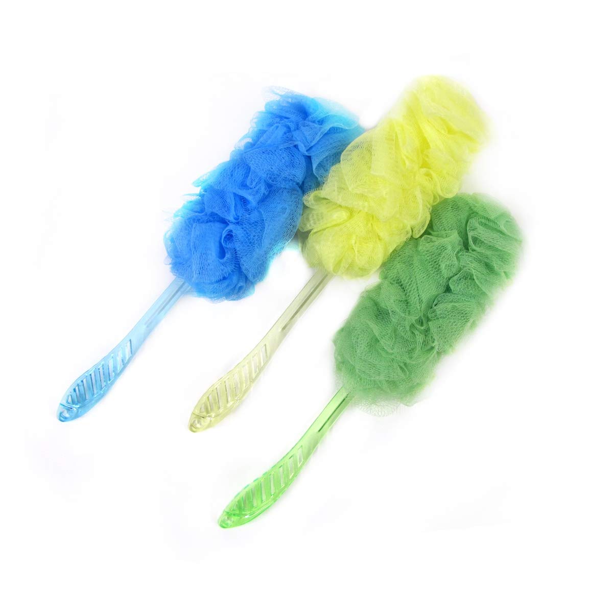Treasure Gurus Long Handle Body Back Scrubber Shower Bath Loofah Pouf Exfoliating Washcloth Loofa Sponge : Beauty & Personal Care