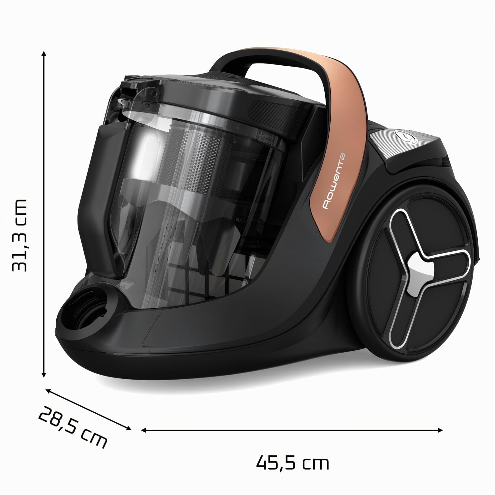 Rowenta RO7C30EA Green Force Cyclonic Effitech Aspiradora sin bolsa, modelo para parqué, eficiencia energética