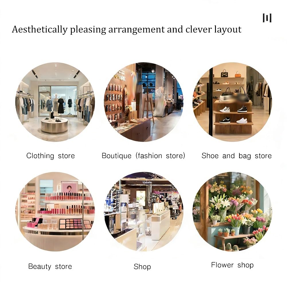 LXHELIVERY Mensola A Parete Nera A Più Livelli - Organizer Per Borse Da Boutique, Espositore Per Scarpe E Per Negozi Centri Commerciali, Per Merce(80X20X100 CM)