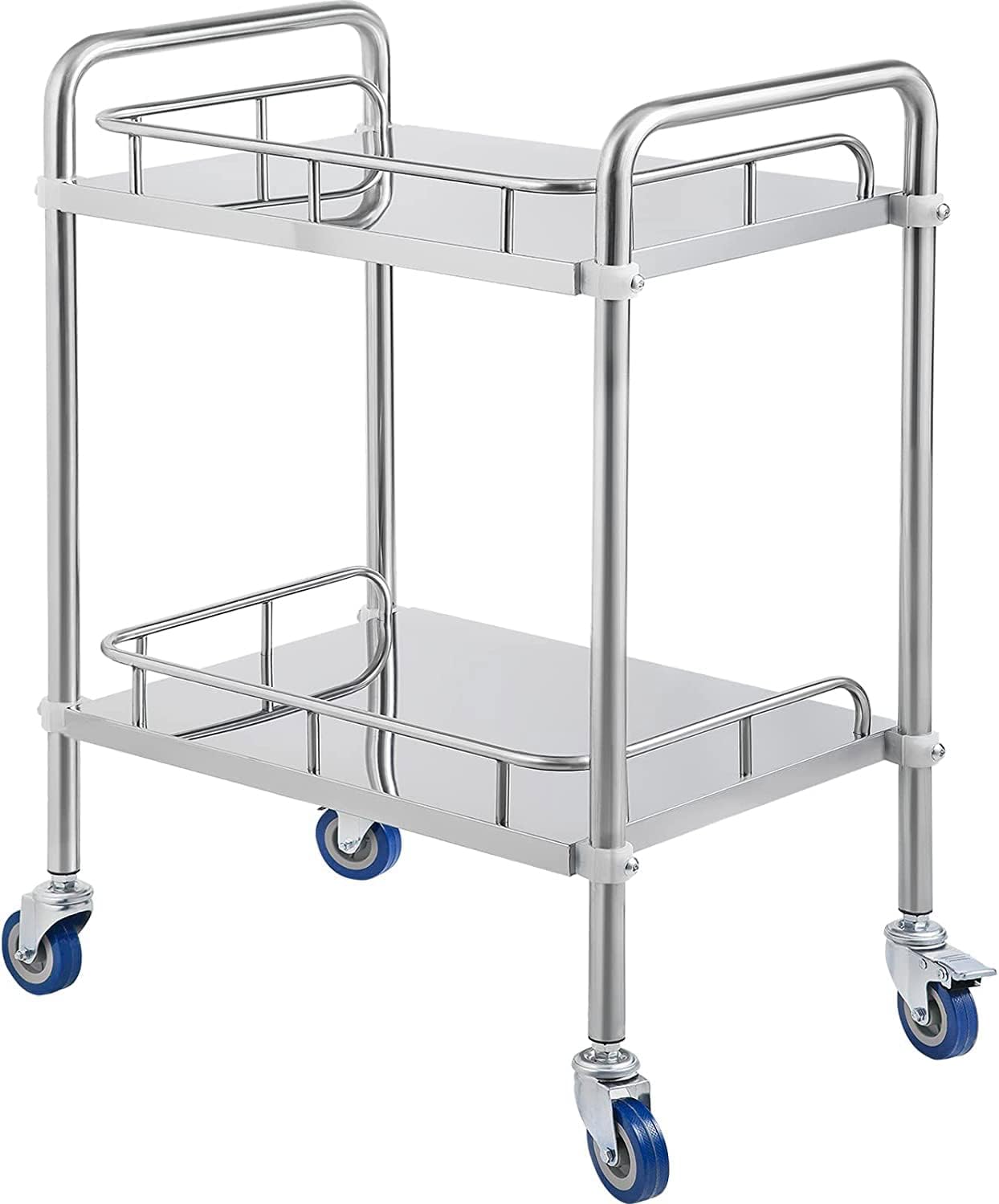 Hymula 2Layer Rolling Stainless Steel Cart Medical Cart