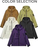 WINKEEY Veste Homme Imperméable avec Capuche Coupe-Vent Léger Manteau Pluie pour Randonné Camping Pêche, Noir XL - 5