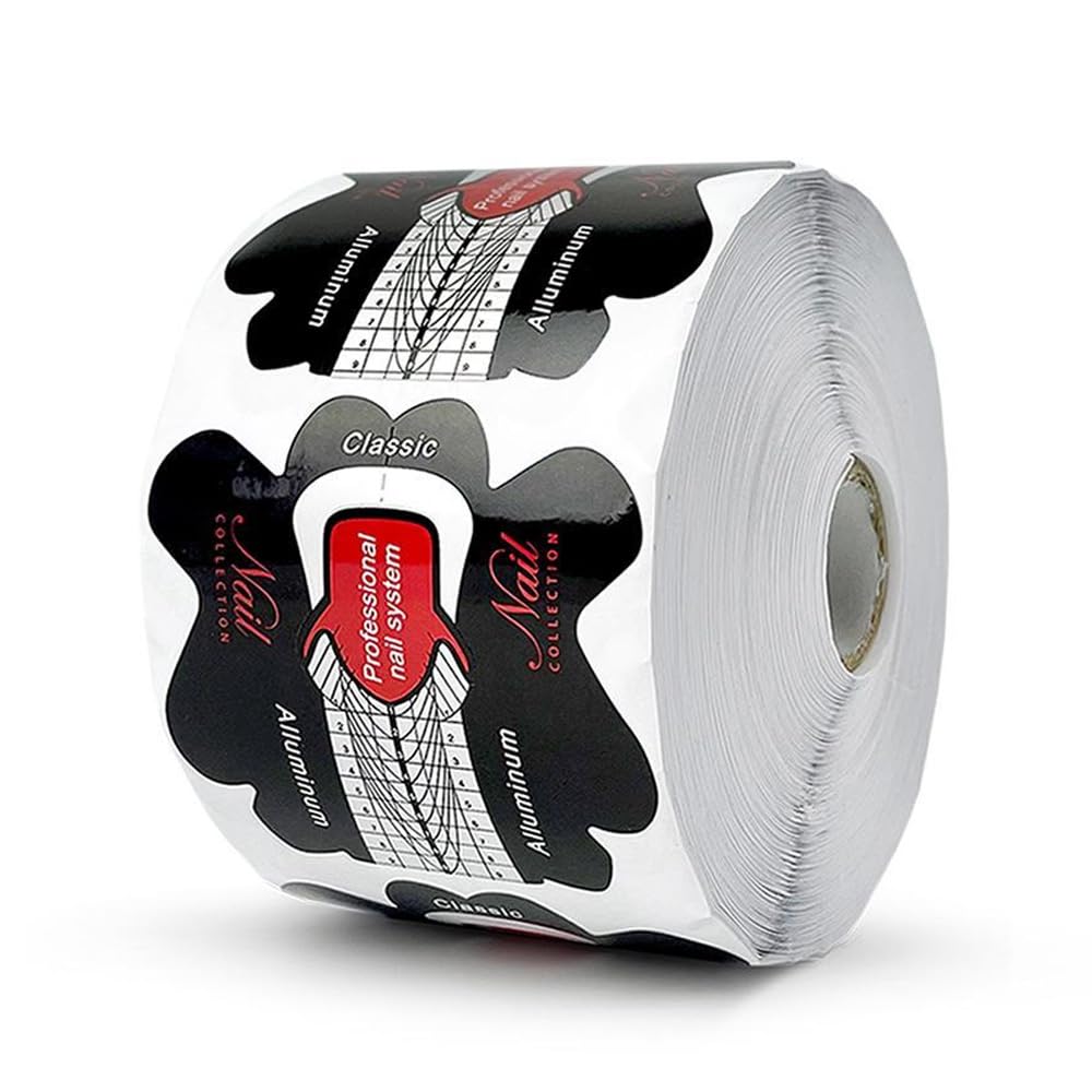 Cartine Alluminio Per Allungamento Su Unghie Naturali, Nail Form Dotate Di Millimetraggio Per Gel E Ricostruzione Manicure (Classic)