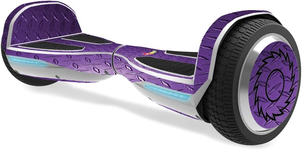 MightySkins Skin Compatible with Razor Hovertrax 1.5 Hover Board - Purple Diamond Plate | Protective, Durable, and Unique Vinyl wrap Cover | Easy to Apply, Remove, and Change Styles | Made in The USA