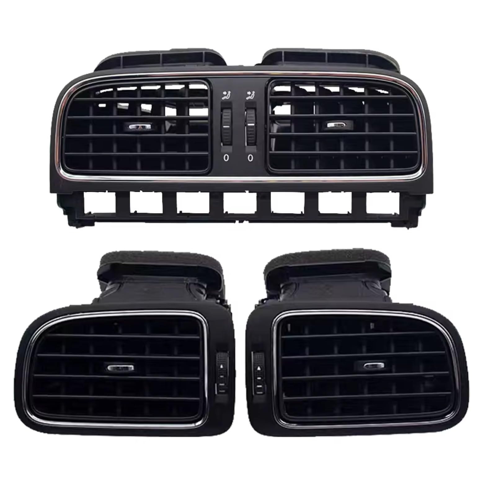 Dzwdy 1 Set Ac Vent Compatible With Vw For Polo 2011 2012 2013 Central Dashboard Air Outlet Vent Assembly 6Rd819728(1 Set)