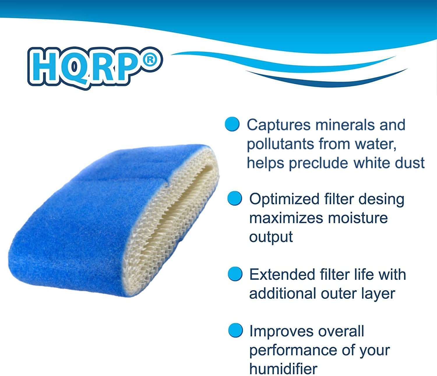 HQRP Wick Filter A Compatible with Honeywell HAC-504 HAC-504AW for HCM-300 HCM350 HCM500 HCM600 HCM1000 HCM2000 Series HEV-312 HEV-355 HCM-315 HCM-310T HCM-330T Humidifiers, Blue Layer