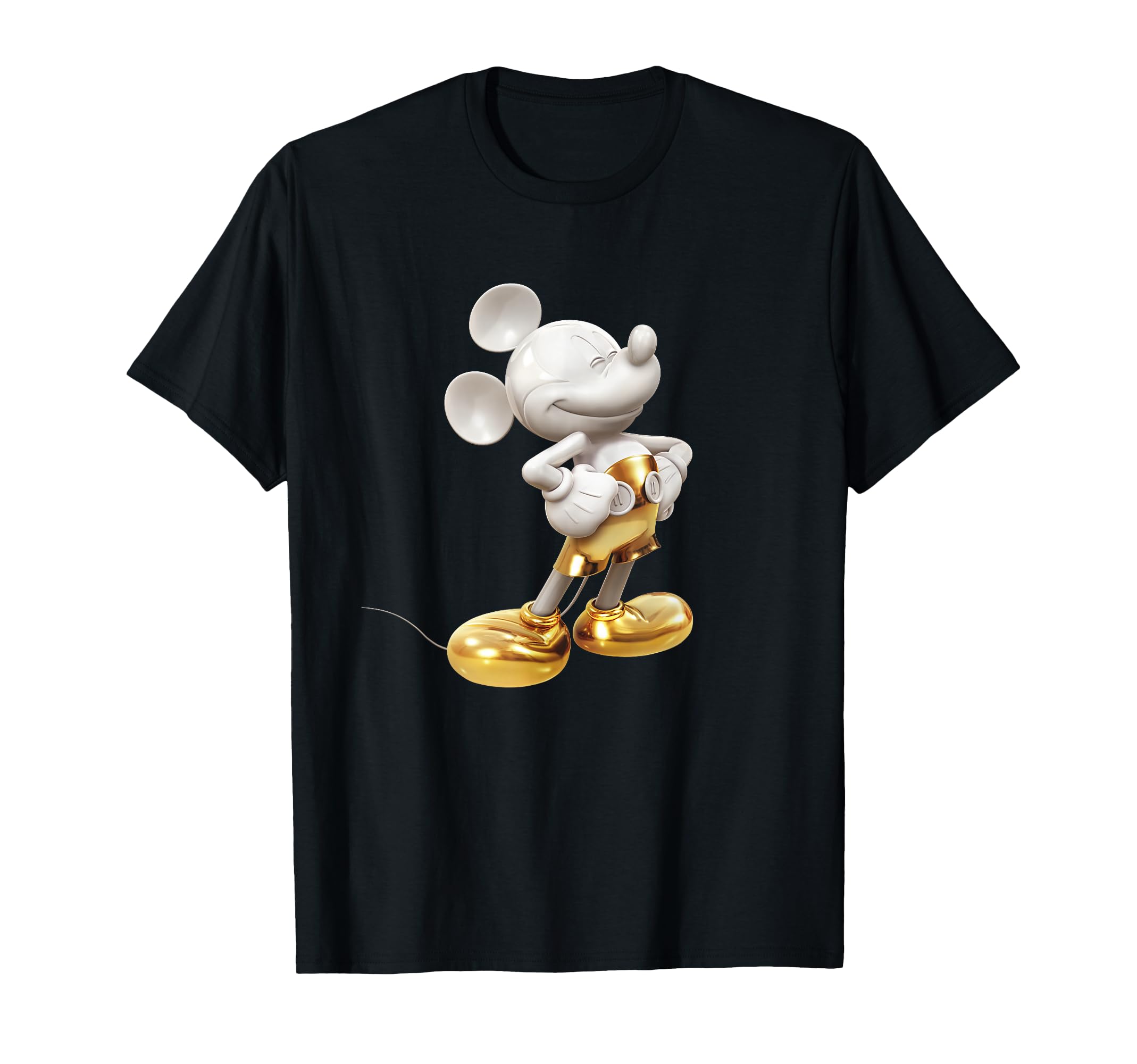Gold Mickey Mouse Pose,Short Sleeve T-Shirt