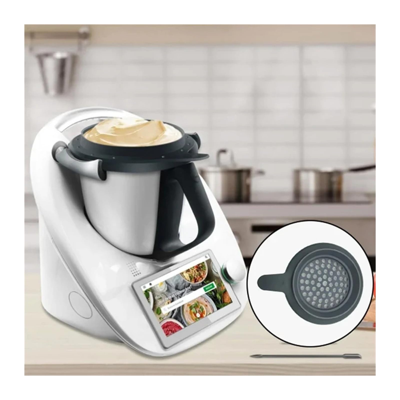 Genérico Compatible con Thermomix, TM5/TM6 Tapa Big Hole con Dispensador