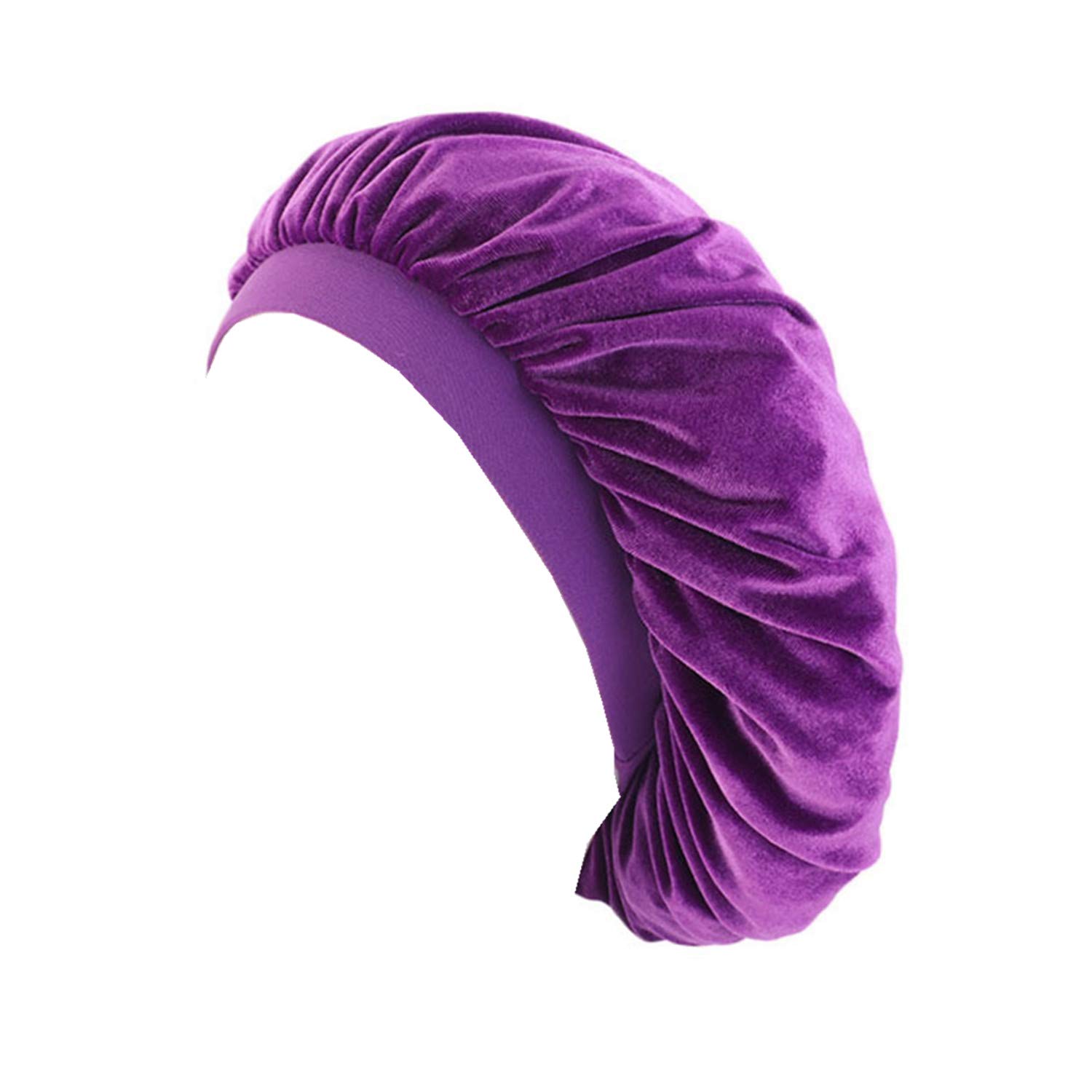 QianmomeWomen Chemo Beauty Salon Night Sleep Cap Head Cover Velvet Bonnet Hat durag Sleeping Caps