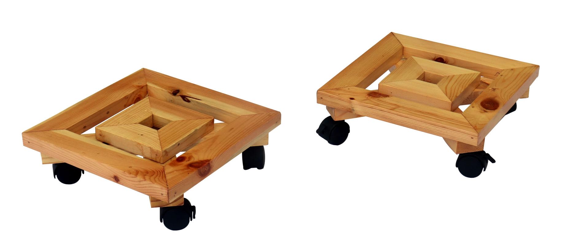 HOMECUTE Wooden Trolley for Plants and Flower Pots Heavy Duty Rolling Plant Stand with Lockable Casters 4 wheels for Balcony, Home Garden Square Type 1(pack of 2) (B0CCYP4XGV) Amazon Price History, Amazon Price Tracker