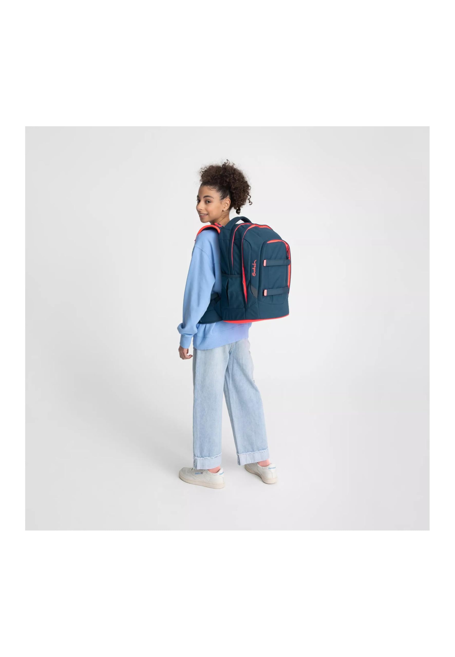 satch zaino scolastico pack Pink Phantom - Petrol | Ergonomico con capacità di 30 L, stabile e con organizzazione intelligente per tutto il materiale scolastico