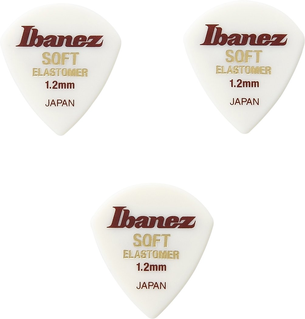 Ibanez Elastomer Series, BEL18ST12, Soft, 3 Pack 1.2mm, Short Teardrop, Mehrfarbig
