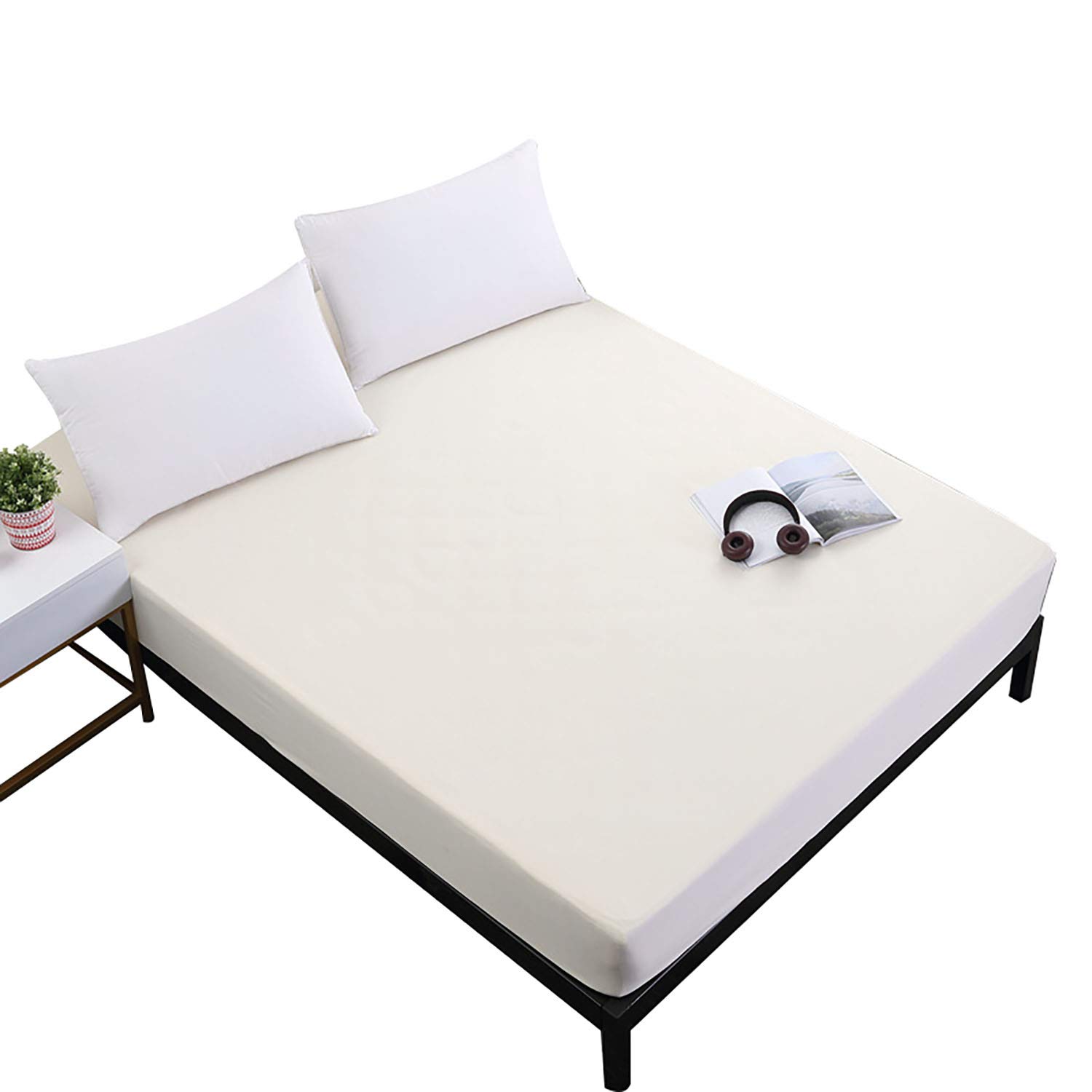 Protège-matelas imperméable pour lit beige 54X76 idéal pour petits-déjeuners au lit