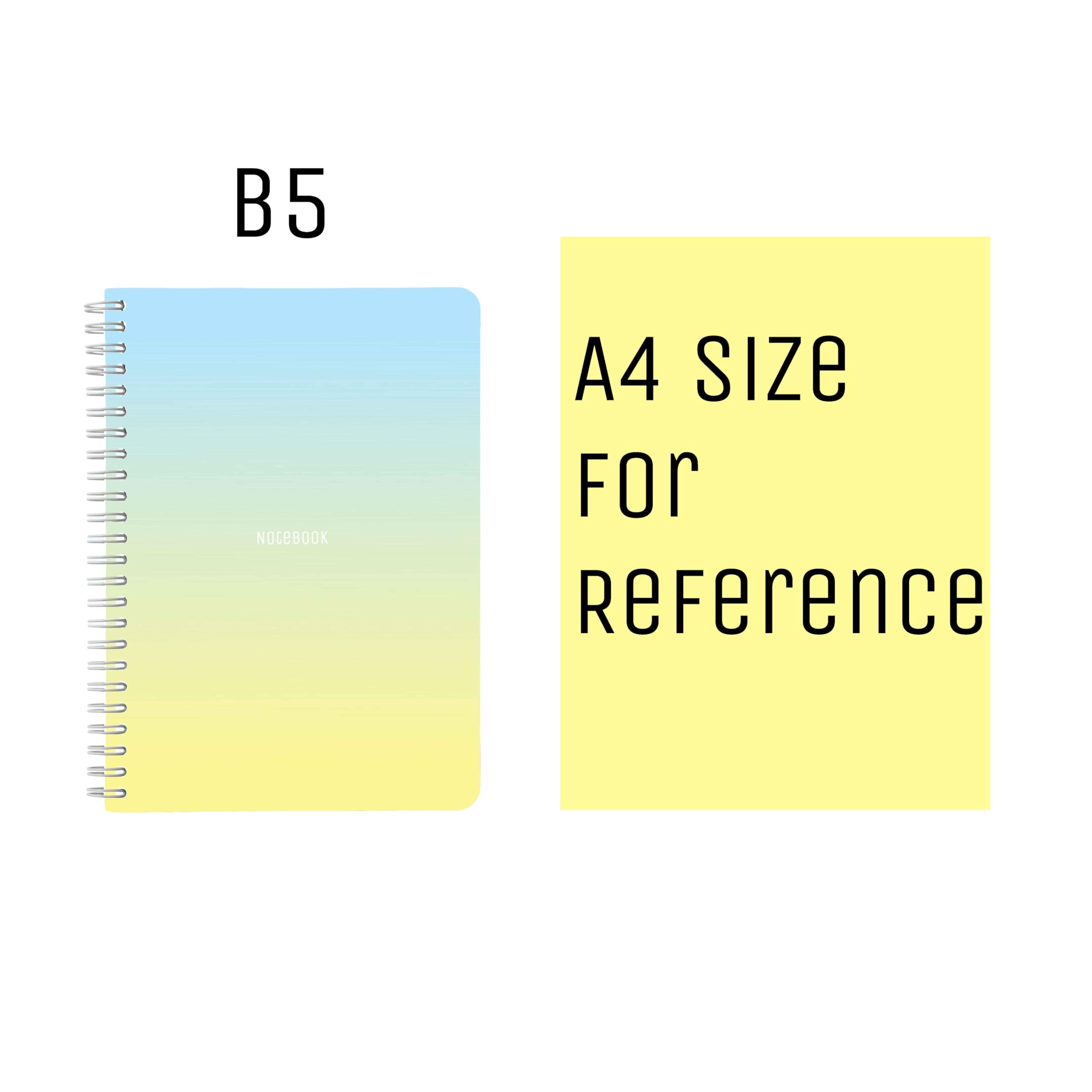 Fun Lines Premium Hardbound diary I Grid Notebook I Hardcover Sketchbook I Thick Paper I B5 I 120 GSM I 160 Pages I Flat Lay - Plastic Cover - Wire Bound (Blue & Yellow, Dot Grid) 2