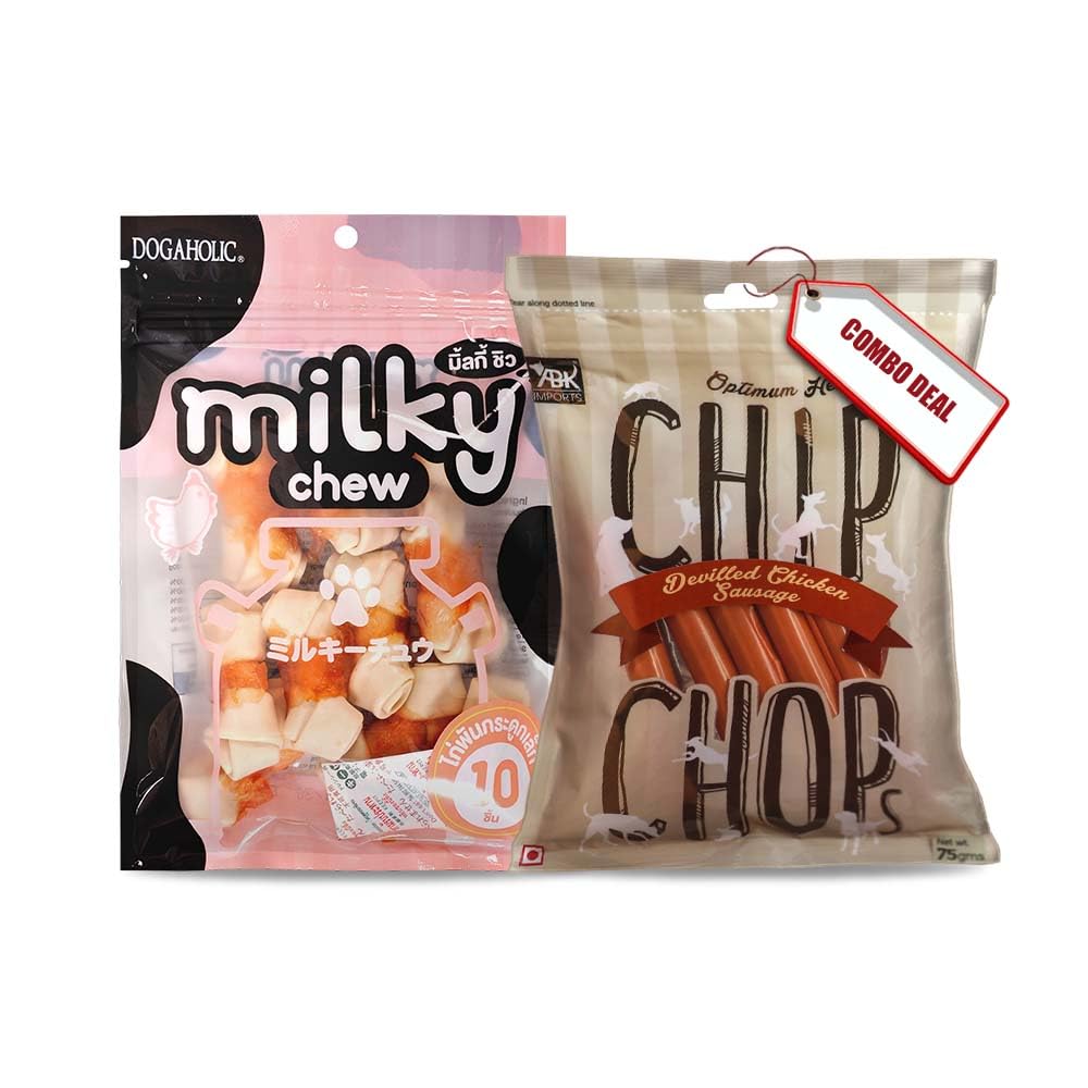 See full amazon price history chart for Combo of Chip Chops Chicken Sausages Snacks, 75 gm and Dogaholic Milky Chew Chicken & Milk Flavored Bone Style Dog Treat, 10 Pieces Combo of Chip Chops Chicken Sausages Snacks, 75 gm and Dogaholic Milky Chew Chicken & Milk Flavored Bone Style Dog Treat, 10 Pieces (B09JLSD1QM) Amazon Price History, Amazon Price Tracker