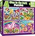 MasterPieces Glow in The Dark - 4-Pack 100pc Puzzles