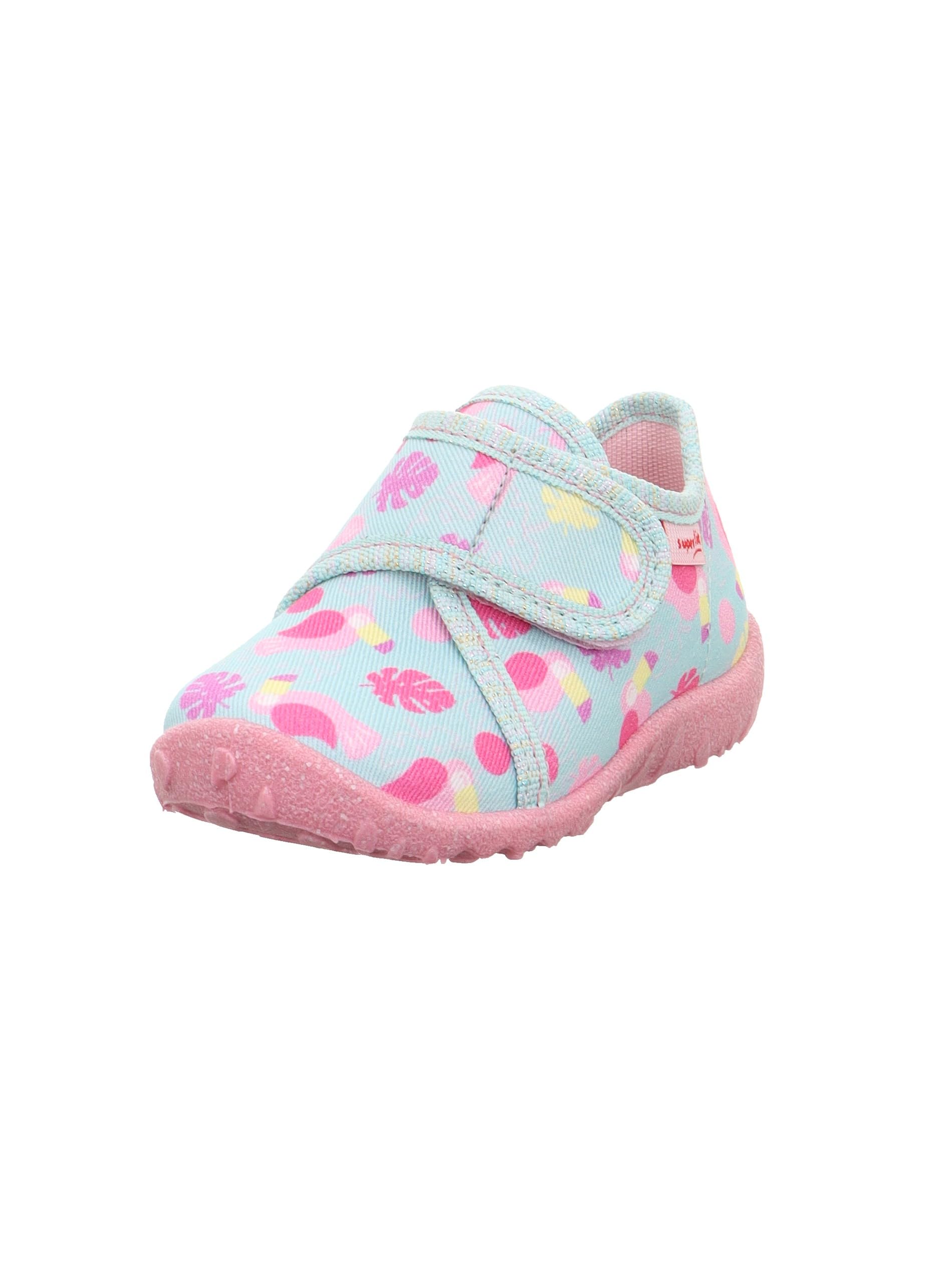 Superfit Boys Girls Spotty Slippers, Green/Multicoloured 7550, 19 EU, Green Multicoloured 7550, 2.5 UK Child