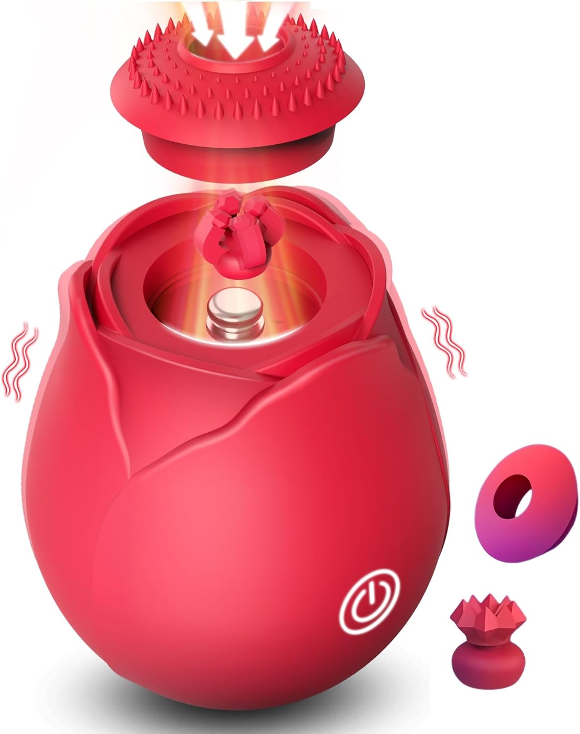 Rose Sex Toy Adult Sex Toys- Clit Sucker Female Womens Sex Toys Rose Toy Personal Massagers Woman G Spot Finger Tongue Rose Vibrator Nipple Toys 10 Modes