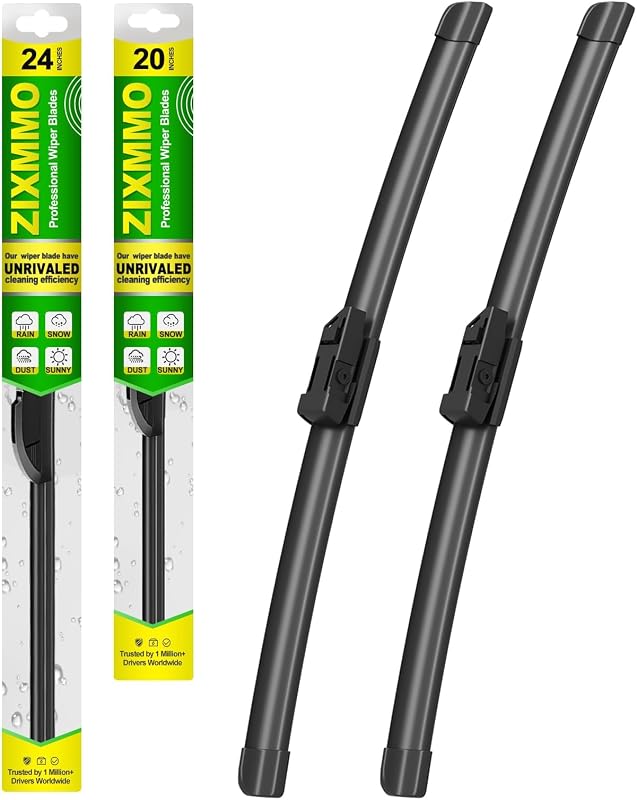 Palhetas do limpador de para-brisa ZIXMMO 24 + 20 polegadas para Audi A4, Q5, Q3, A5, RS5, S5 e allroad – Par
