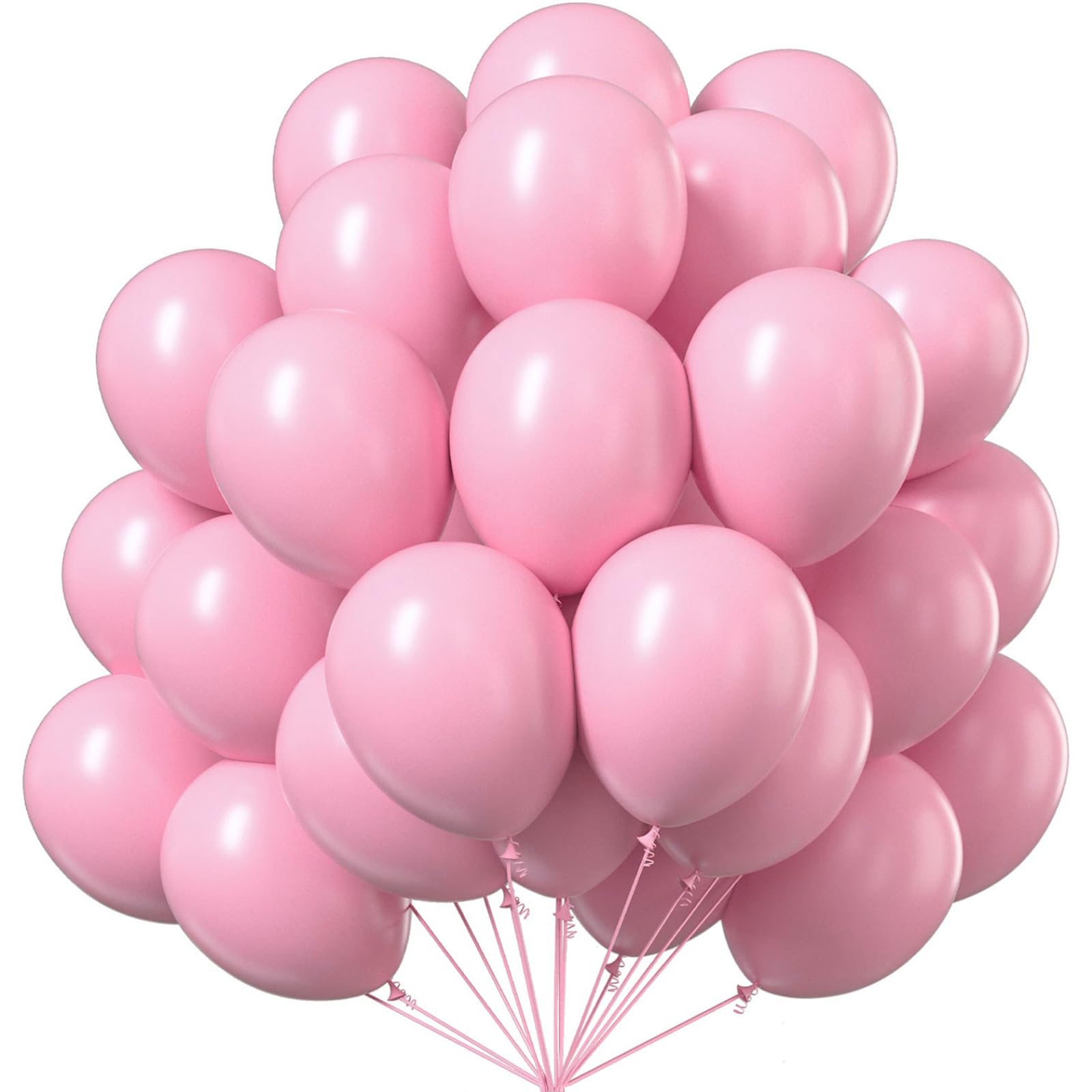 Photo 1 of PartyWoo Baby Pink Balloons 50pcs 12 Inch Pastel Light Pale Pink Balloons for Girl Baby Shower Gender Reveal Engagement Wedding Anniversary Graduation Princess Birthday Party Decorations Pink-Q09