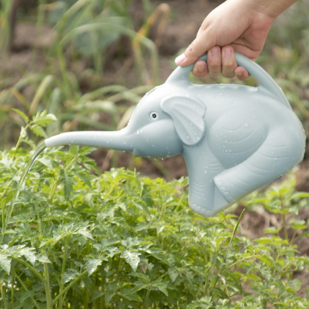 Veemoon 2pcs Small Elephant Watering can, 2L Animal Watering can Plastic Gardening Kettle Cute Garden Plants Kettle for Gardening Plant Care Indoor Outdoor Blue