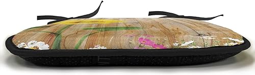 Vista 67 de Lunarable Orient - Juego de 6 cojines de asiento para silla, diseño de estrellas marroquíes, espirales y curvas abstractas, ilustración oriental