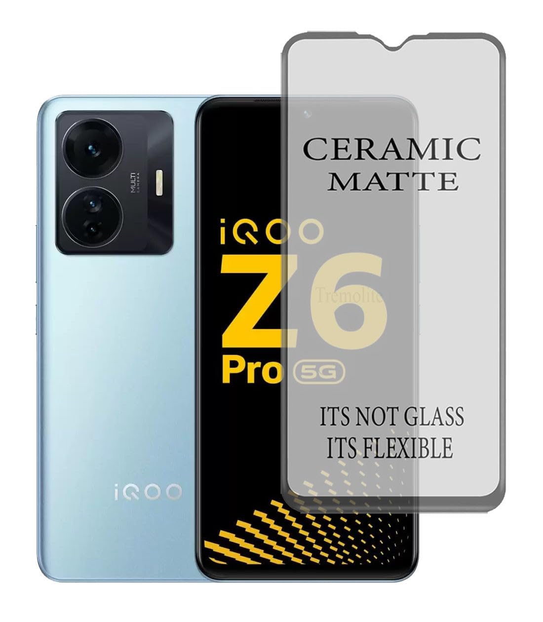 Tremolite Ceramic Matte Unbreakable Flexible Screen Guard Protector for IQOO Z6 Pro 5G Edge to Edge Full Coverage, Pack of 1 (B0CRLDHFDK) Amazon Price History, Amazon Price Tracker