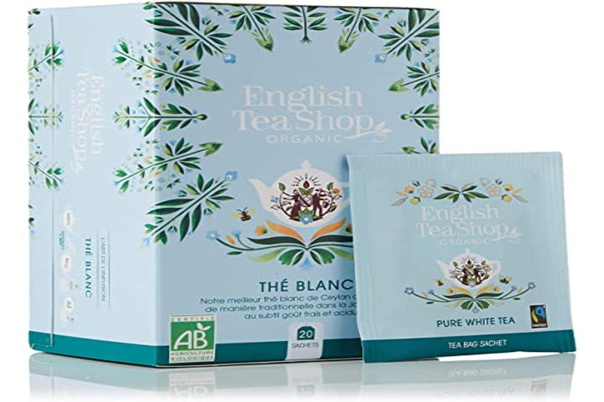 English Tea Shop Té blanco puro orgánico 20 bolsitas de té