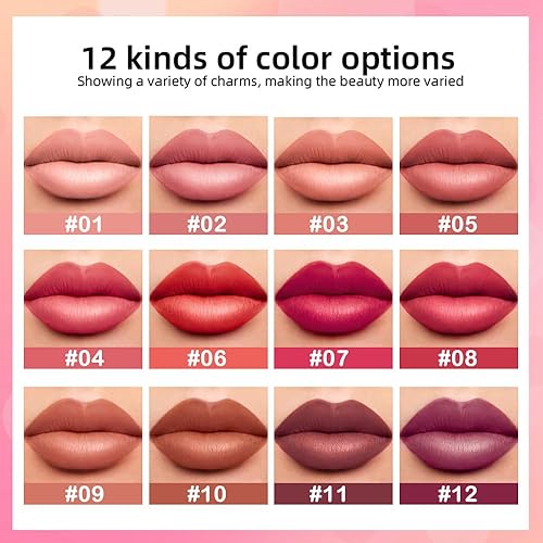 Miniatura 3 de Juego de 4 lápices de labios mate, lápiz delineador de labios retráctil impermeable, delineador de labios de alta pigmentación para maquillaje